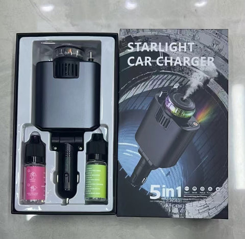 شاحن سيارة سترا لايت 5 في 1 وموزع عطر   Chargeur Voiture Starlight 5-en-1 Diffuseur de Parfum