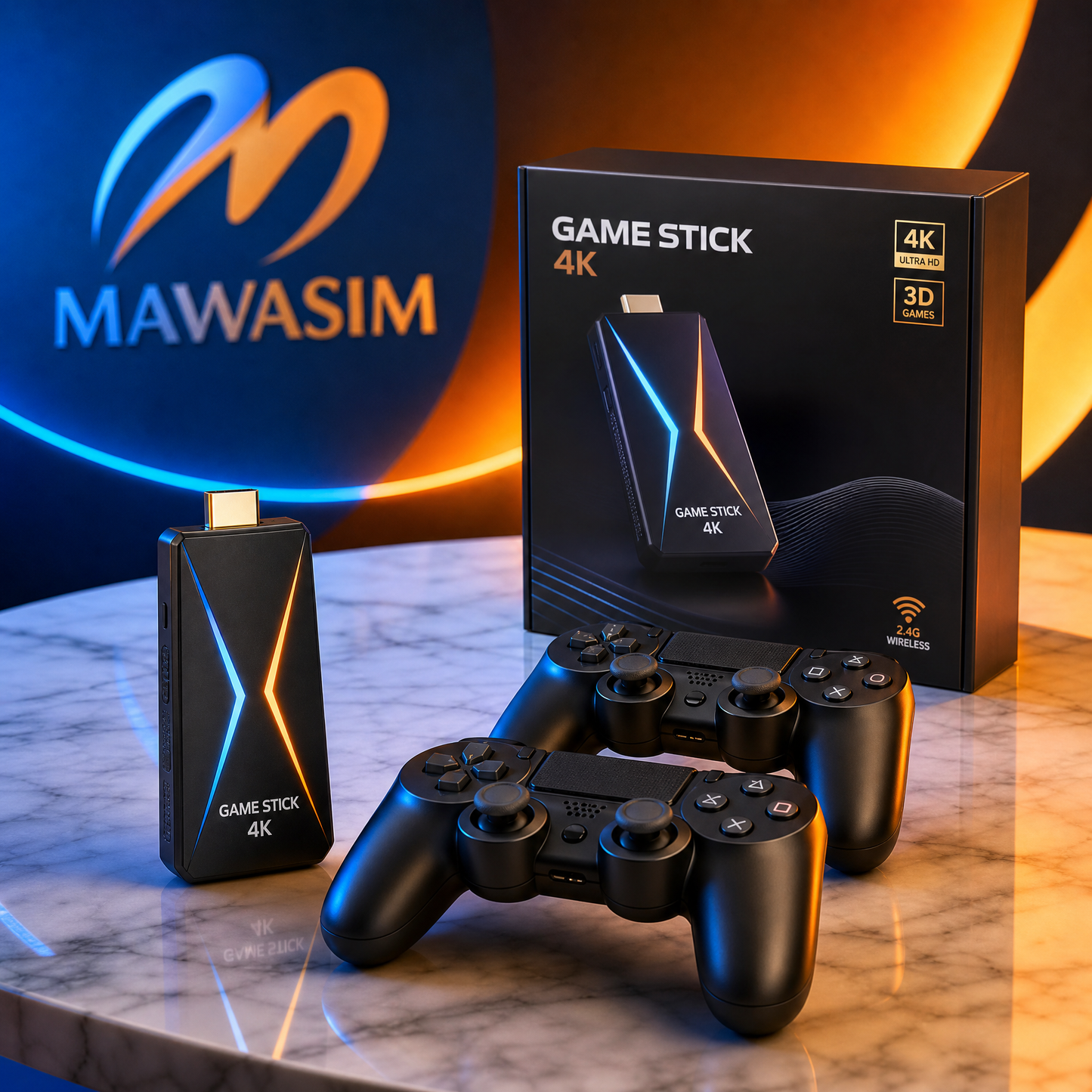 Game Stick 4K Premium - 10,000+ Jeux (Mawasim)